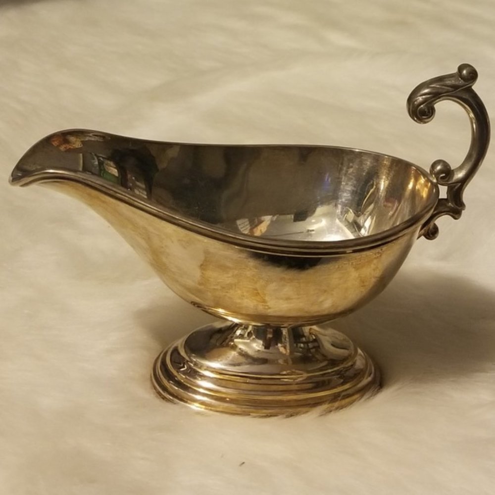 Nakagate Nickel & Silver Vintage Gravy Boat